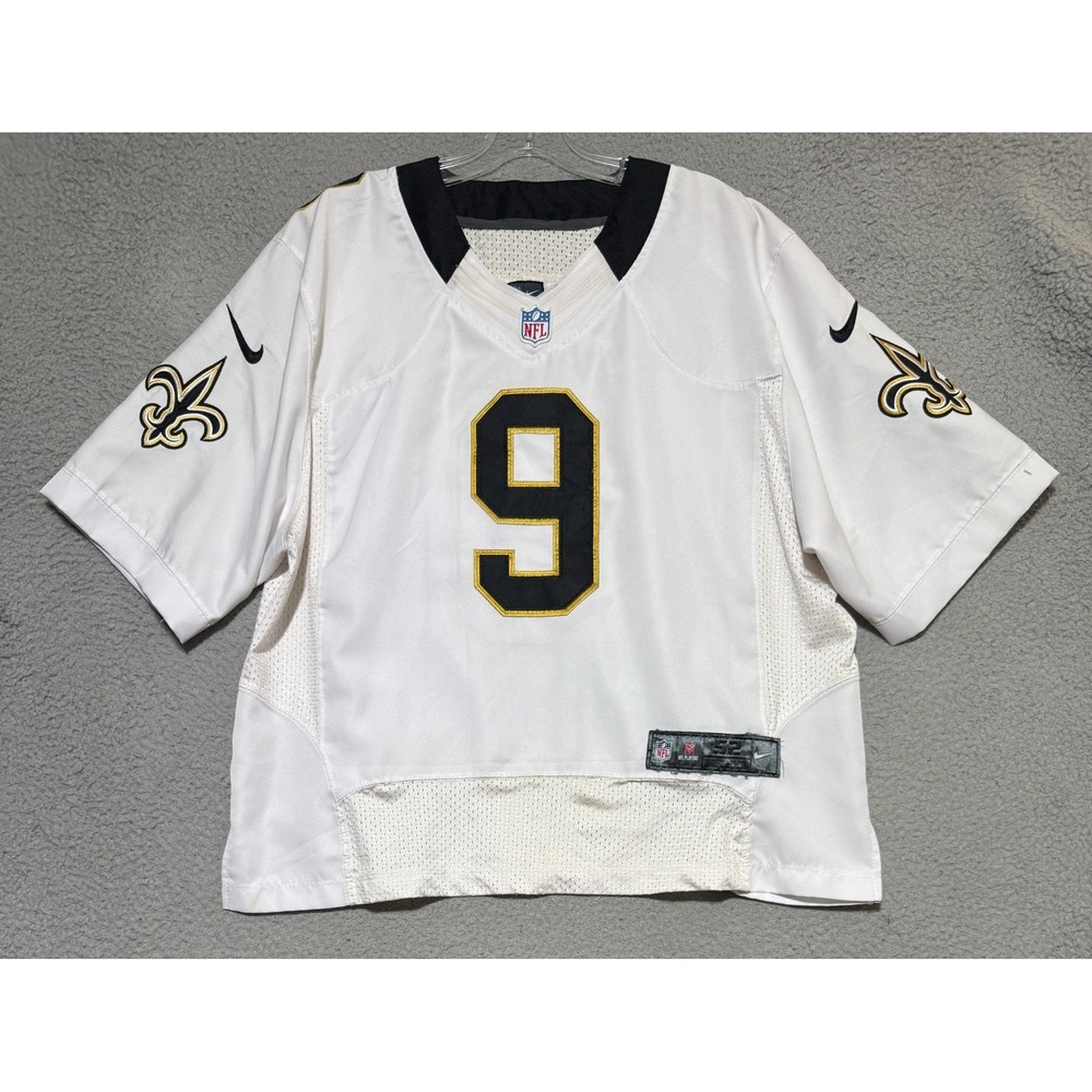 Nike On Field New Orleans Saints Drew Brees Cropped Mesh Jersey Mens 52 (XL)